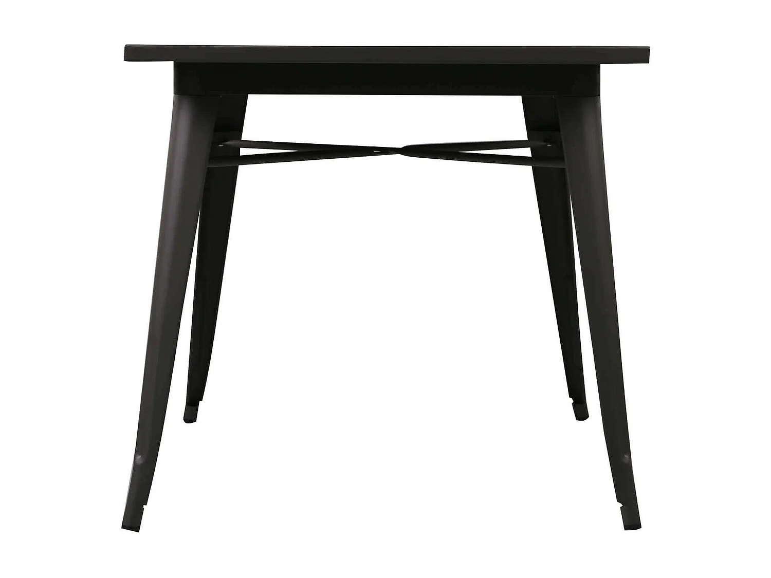 MilaniHome.it - Tavolo Da Pranzo In Metallo Verniciato Nero Stile Moderno Di Design Industrial Industriale , Cm 80x80x75 Hdi coloreAntracite