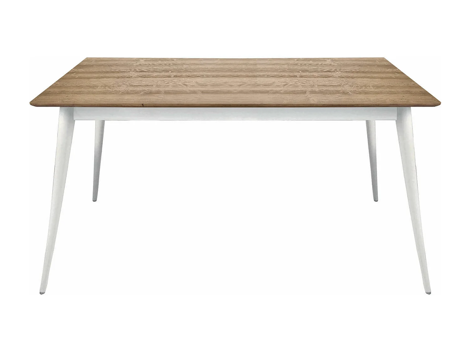 MilaniHome.it - Tavolo Da Pranzo Moderno Di Design Allungabile Cm 85x140/190 In Abete Spazzolato Bianco / Naturale Per Sala Da Pranzodi coloreMarrone