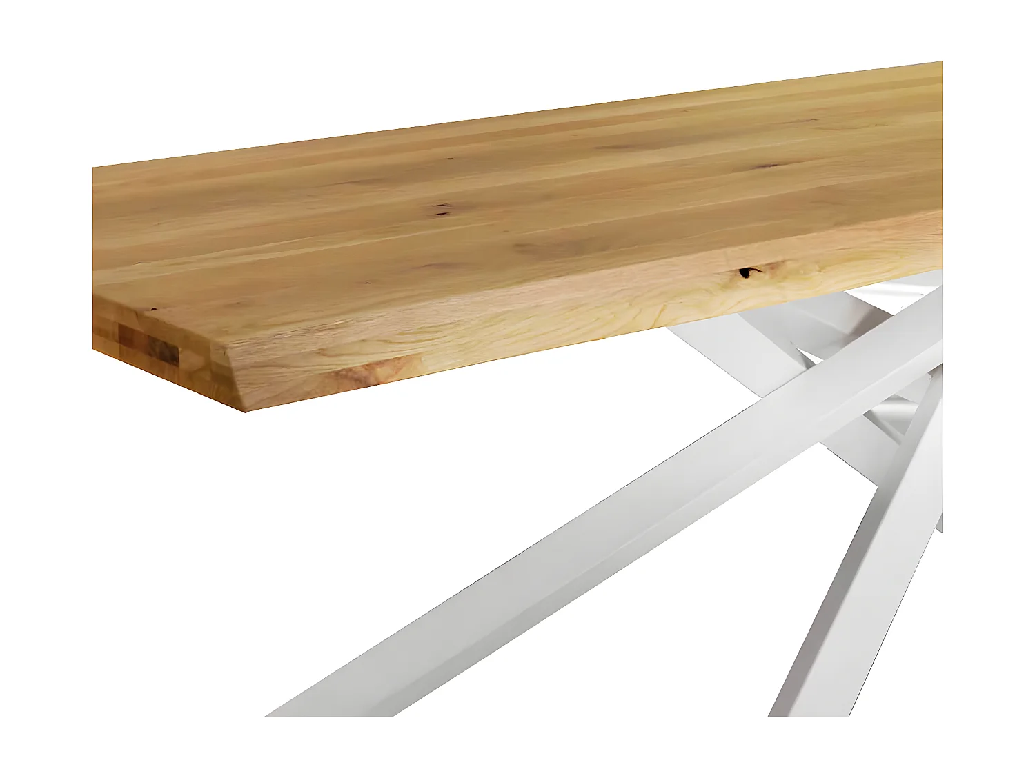 MilaniHome.it - Tavolo Da Pranzo Moderno Piano In Rovere Gambe Incrociate Piano In Legno Design Contemporaneo, Cm 90x160x75 Hdi coloreMarrone