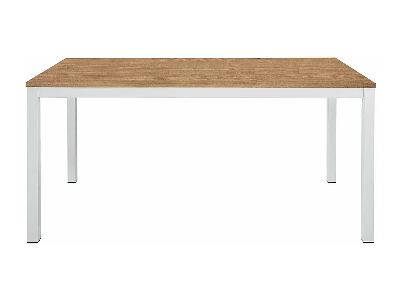 MilaniHome.it - Tavolo Da Pranzo Moderno Di Design Apribile A Libro 90x90/180 Struttura Bianca Piano Rovere Naturale Per Sala Da Pranzodi coloreMarrone