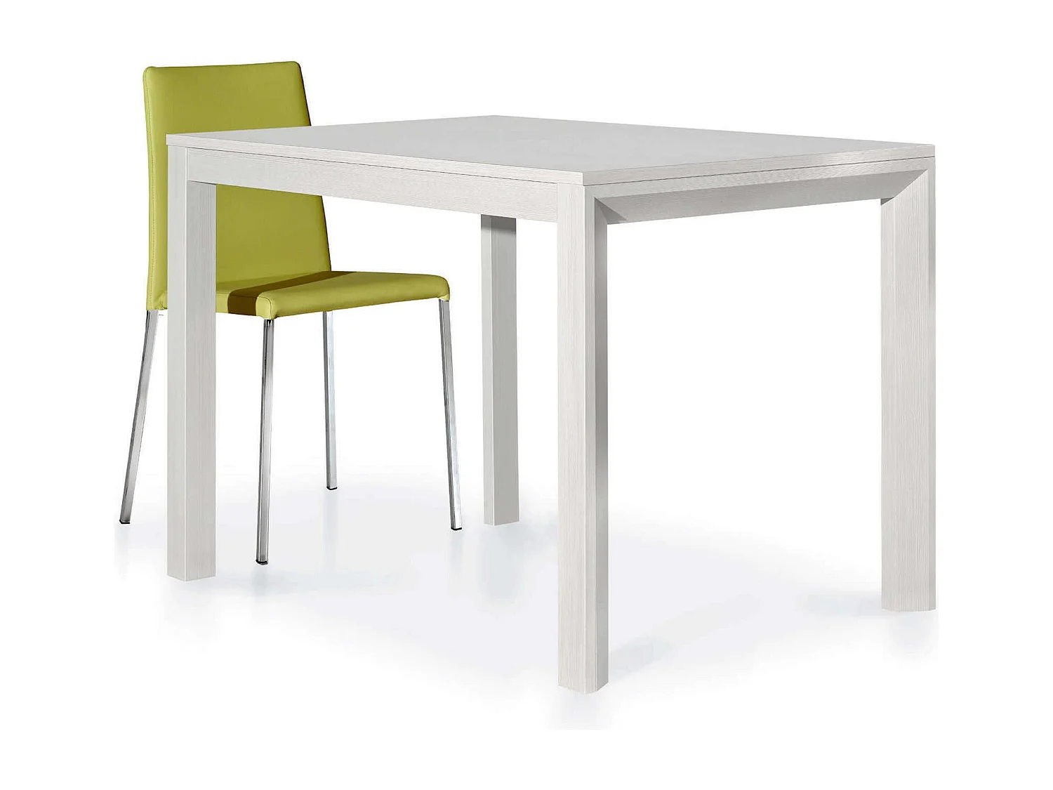 MilaniHome.it - Tavolo Da Pranzo Moderno Di Design Allungabile Frassinato 70x110/160di coloreBianco
