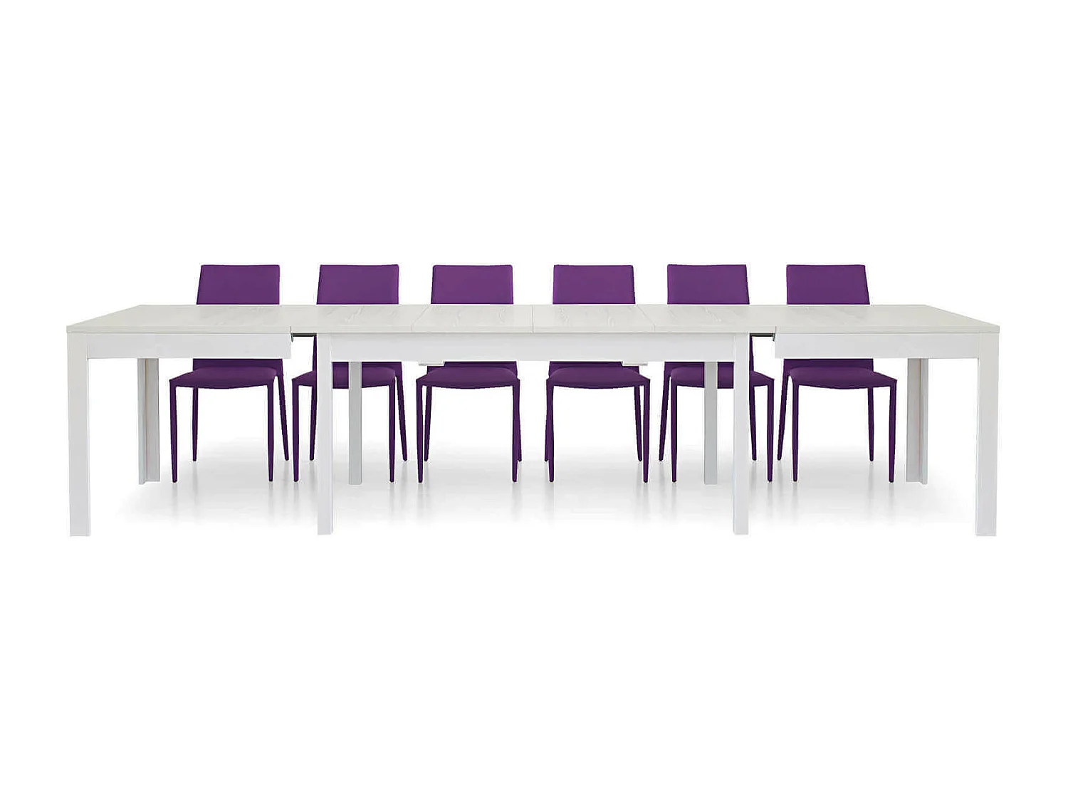 MilaniHome.it - Tavolo Da Pranzo Moderno Di Design Allungabile Frassinato 90x180/223/266/309/352di coloreBianco