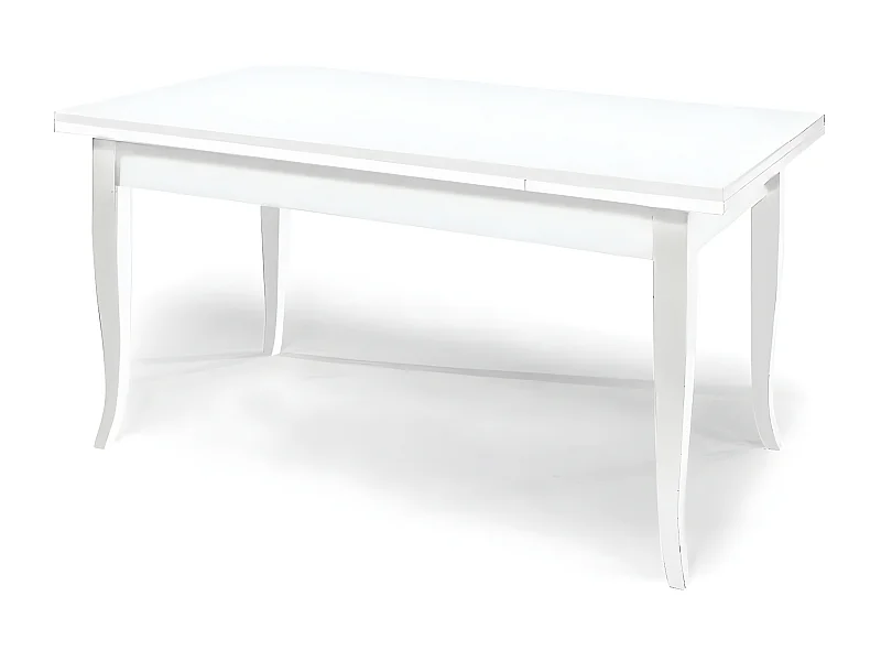 MilaniHome.it - Tavolo Da Pranzo Allungabile Bianco Cm 80x80/115/150 Per Interno Sala Da Pranzo Arte Poveradi coloreBianco