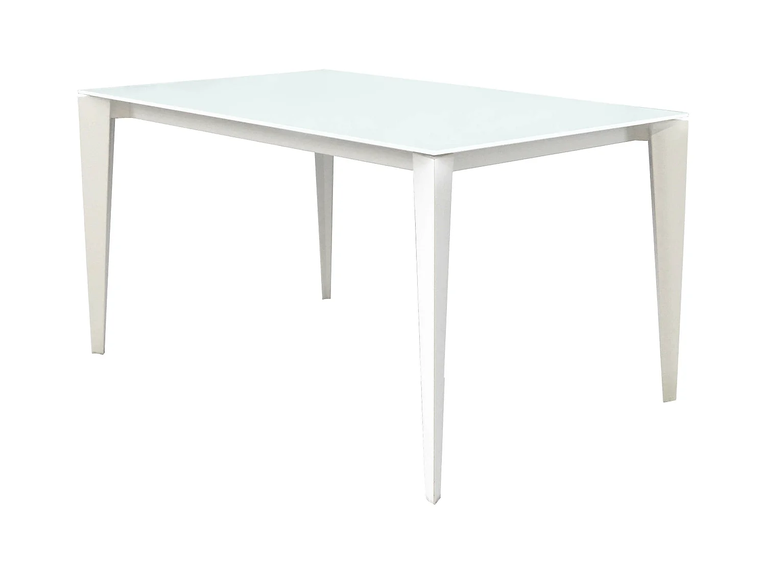 MilaniHome.it - Tavolo Da Pranzo Moderno Di Design Allungabile Cm 90x160/210/260 Bianco Con Piano In Vetro Per Interno Casa Sala Da Pranzodi coloreTrasparente
