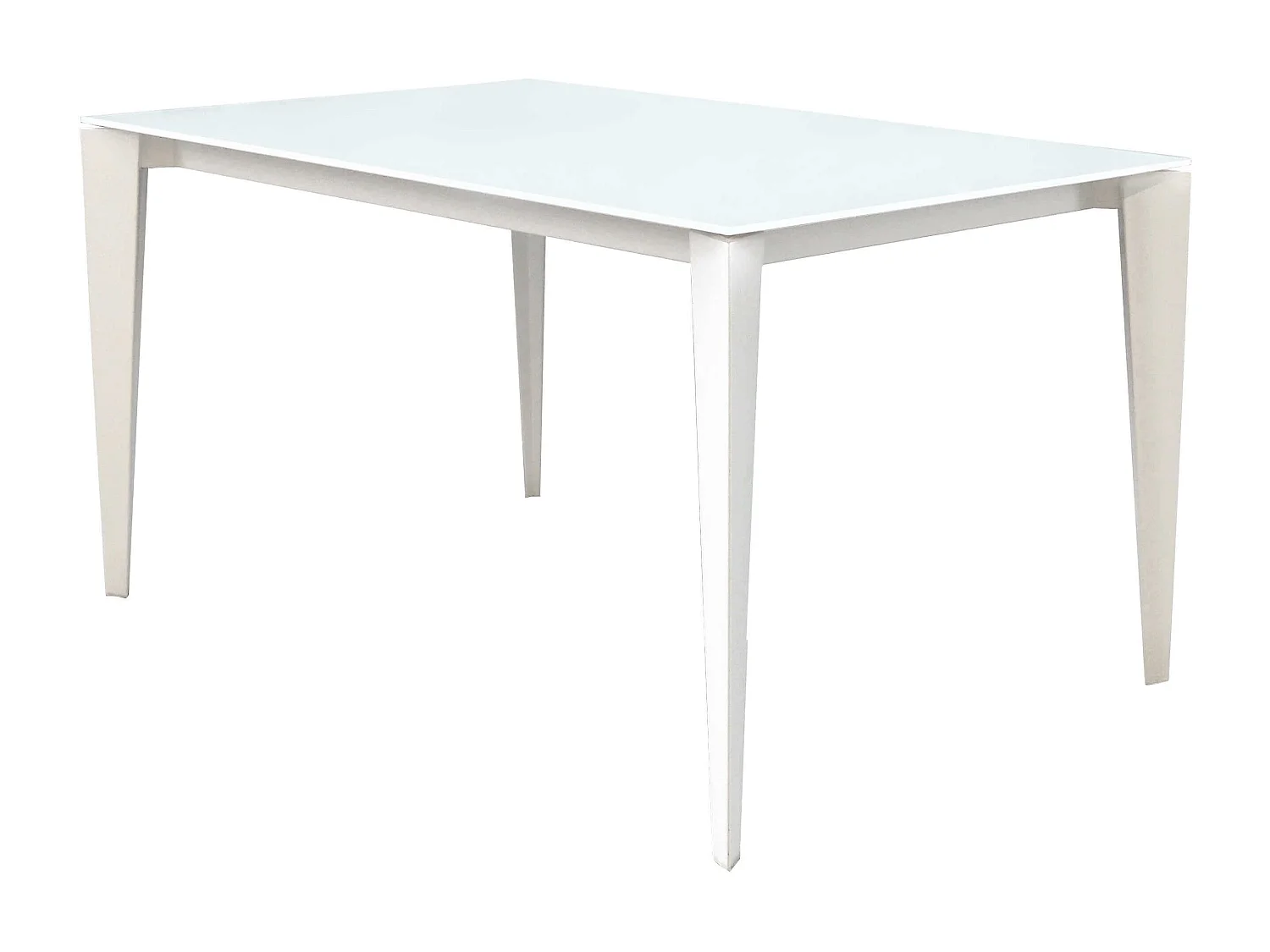 MilaniHome.it - Tavolo Da Pranzo Moderno Di Design Allungabile Cm 90x160/210/260 Bianco Con Piano In Vetro Per Interno Casa Sala Da Pranzodi coloreTrasparente