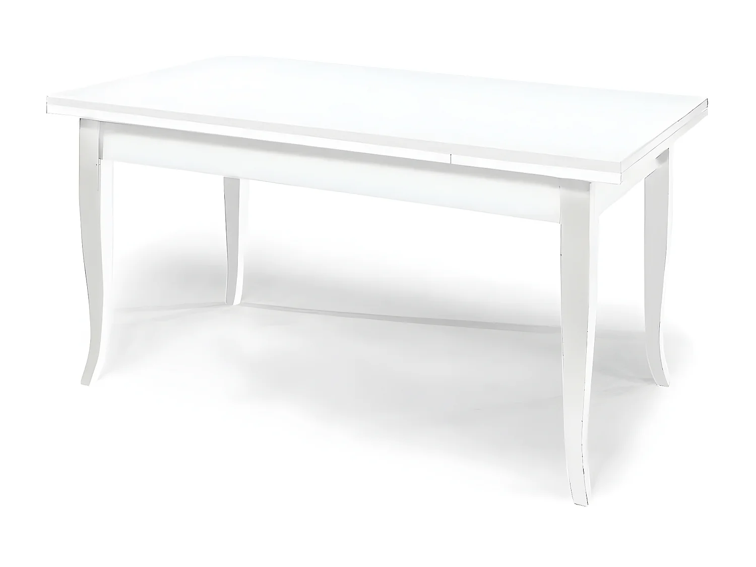 MilaniHome.it - Tavolo Da Pranzo Allungabile Rettangolare Bianco 80x120/160/200 Per Interno Sala Da Pranzo Cucina Ufficio Massello Arte Poveradi coloreBianco