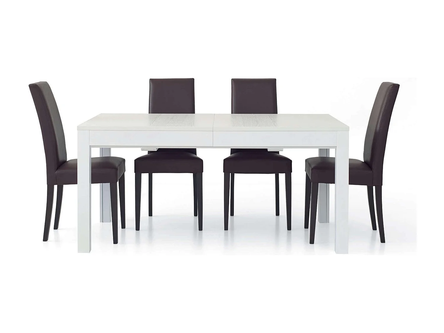 MilaniHome.it - Tavolo Da Pranzo Moderno Di Design Allungabile Frassinato 90x160/203/246/289/332di coloreBianco