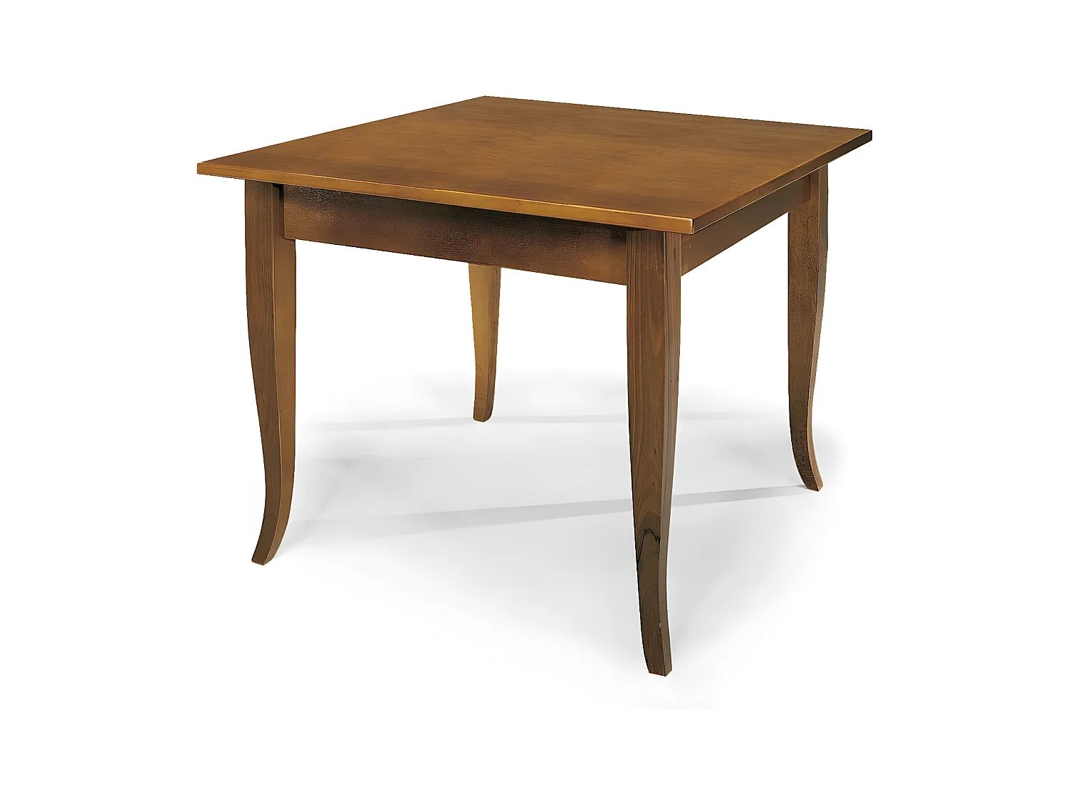 MilaniHome.it - Tavolo Da Pranzo Allungabile Apribile A Libro Tinta Noce Cm 90x90/180 Per Interno Sala Da Pranzo Cucina Arte Poveradi coloreTinta noce