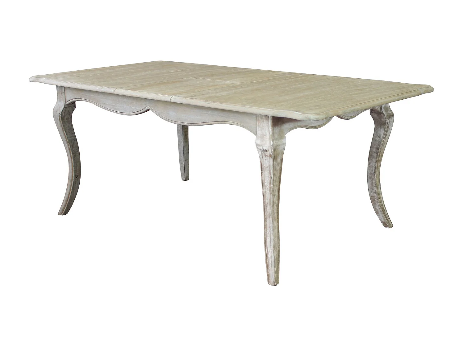 Milani Home - tavolo da pranzo allungabile in legno massiccio, legno naturale, 160 x 100 cm, rustico