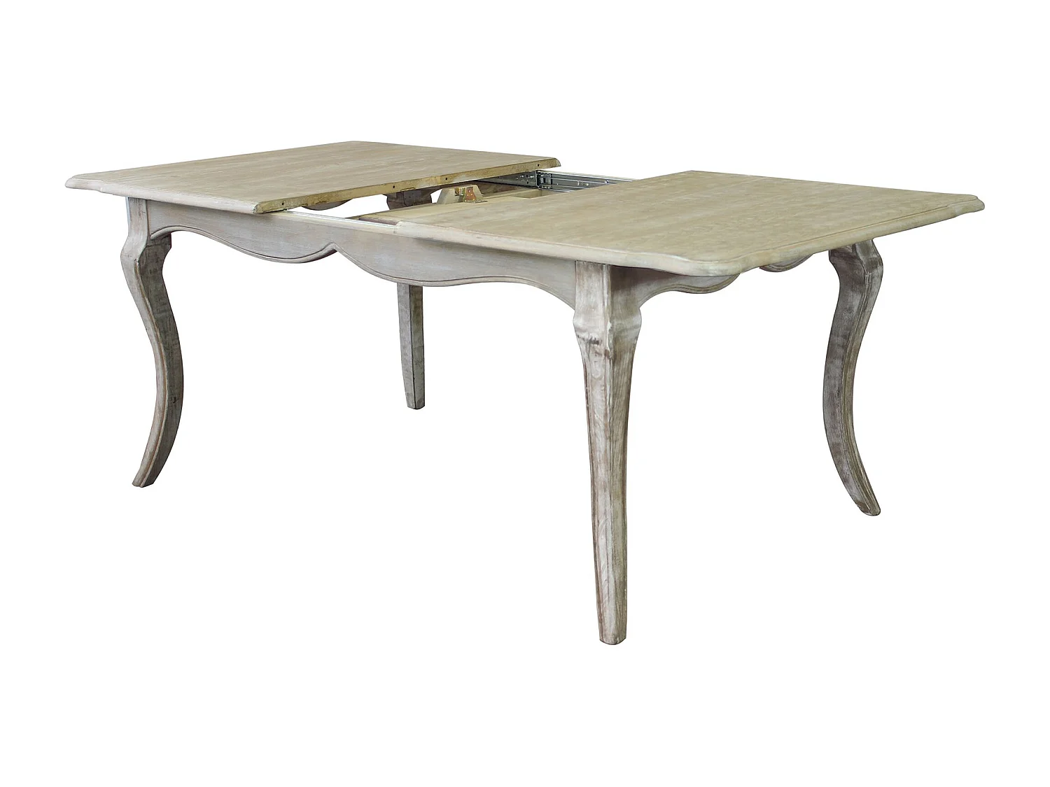 Milani Home - tavolo da pranzo allungabile in legno massiccio, legno naturale, 160 x 100 cm, rustico
