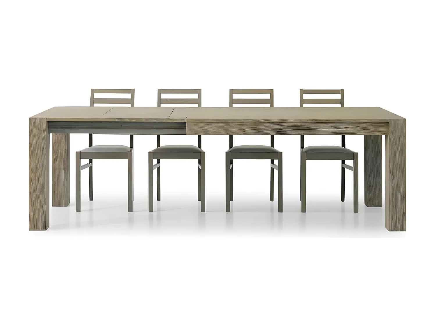 MilaniHome.it - Tavolo Da Pranzo Moderno Di Design Allungabile In Rovere Seppia Spazzolato Cm 90x180/230/280 Per Interno Sala Da Pranzodi coloreRovere grigio