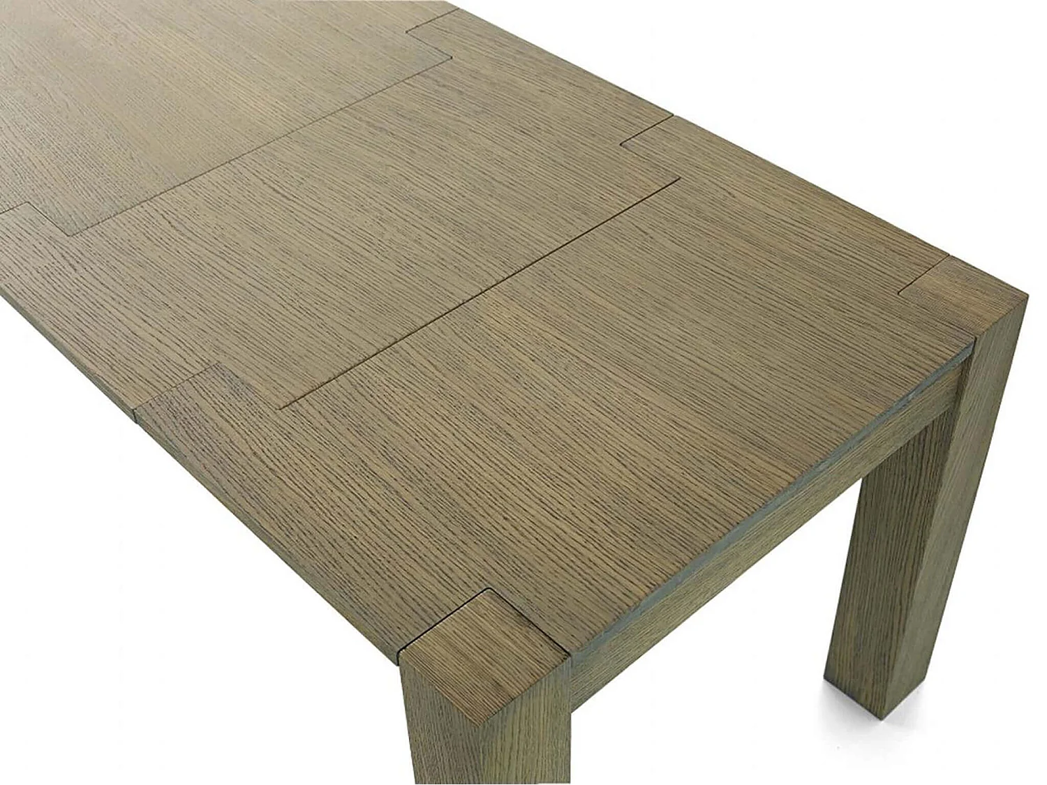 MilaniHome.it - Tavolo Da Pranzo Moderno Di Design Allungabile In Rovere Seppia Spazzolato Cm 90x180/230/280 Per Interno Sala Da Pranzodi coloreRovere grigio