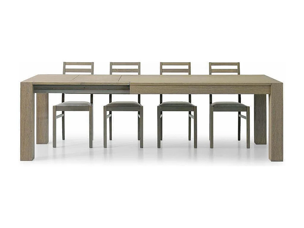 MilaniHome.it - Tavolo Da Pranzo Moderno Di Design Allungabile In Rovere Seppia Spazzolato Cm 90x180/230/280 Per Interno Sala Da Pranzodi coloreRovere grigio