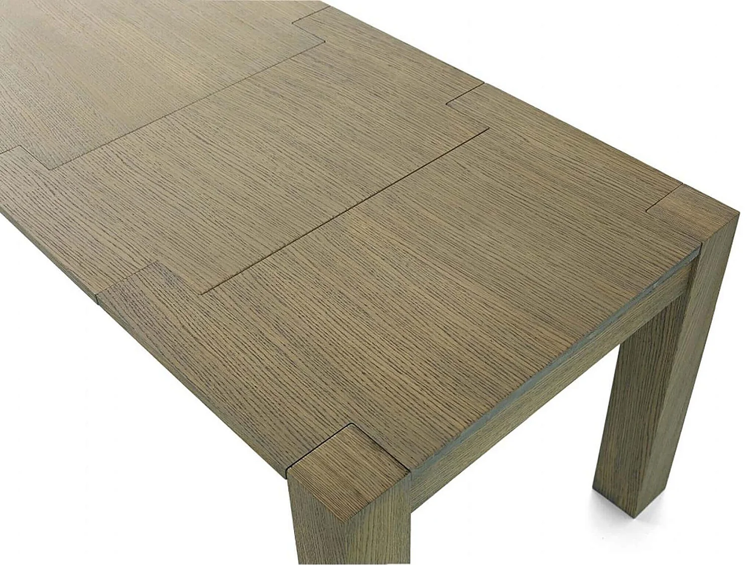 MilaniHome.it - Tavolo Da Pranzo Moderno Di Design Allungabile In Rovere Seppia Spazzolato Cm 90x180/230/280 Per Interno Sala Da Pranzodi coloreRovere grigio