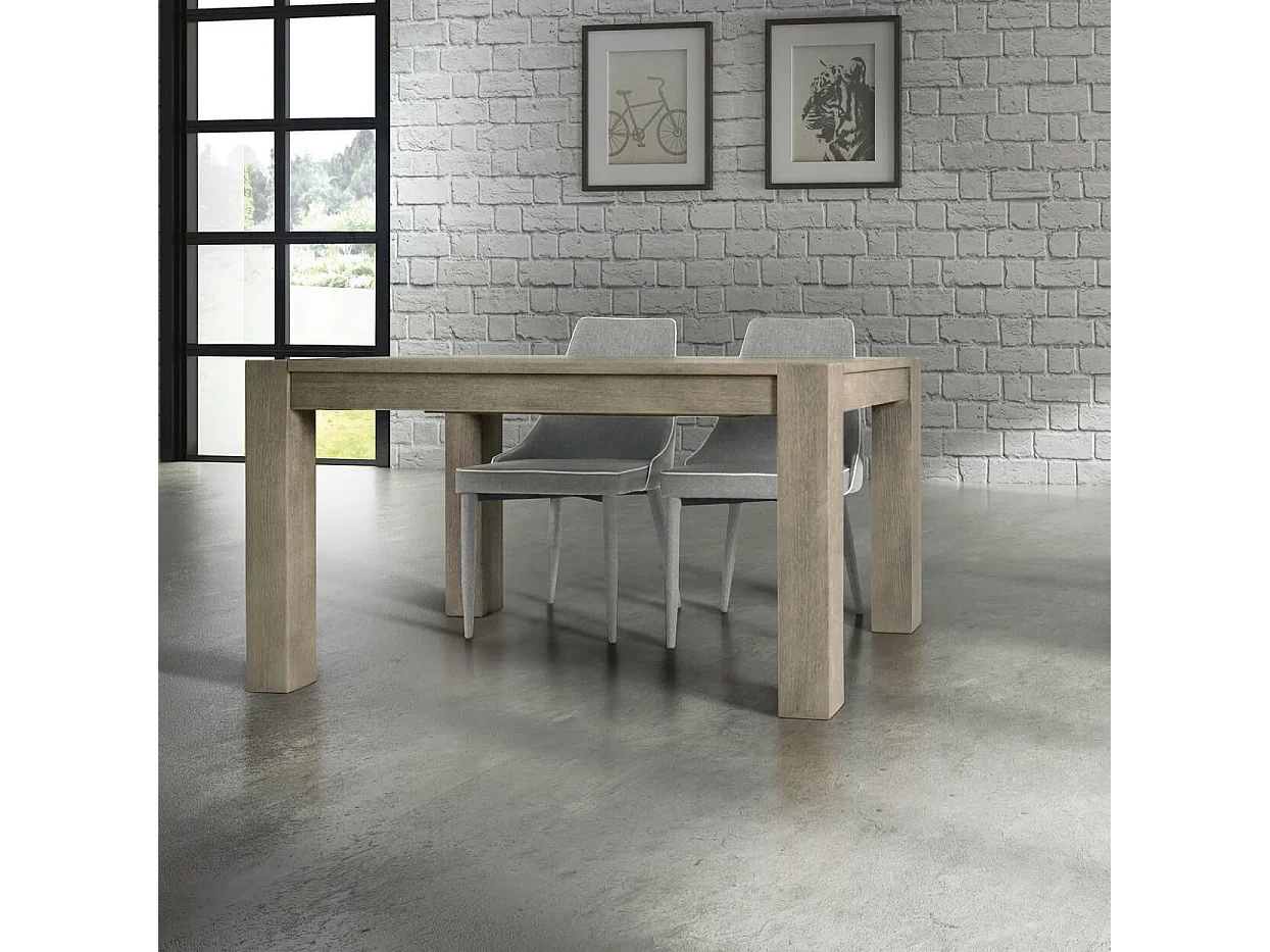 MilaniHome.it - Tavolo Da Pranzo Moderno Di Design Allungabile 90x180/230/280 Rovere Patinato Grigio Per Sala Da Pranzo Cucina Ristorantedi coloreTortora