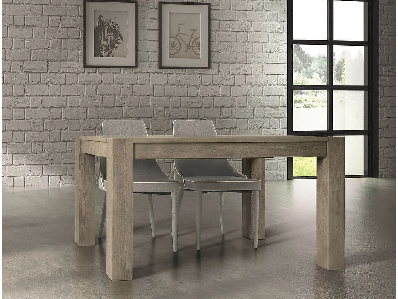MilaniHome.it - Tavolo Da Pranzo Moderno Di Design Allungabile 90x180/230/280 Rovere Patinato Grigio Per Sala Da Pranzo Cucina Ristorantedi coloreTortora