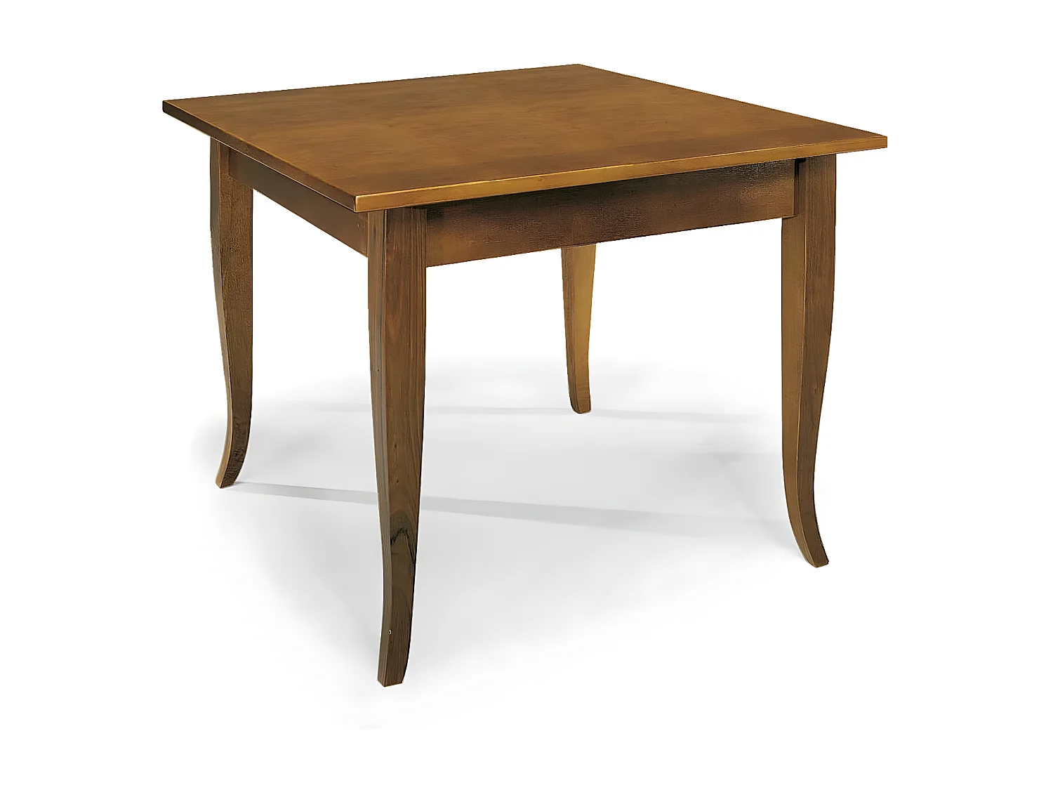 MilaniHome.it - Tavolo Da Pranzo Quadrato Fisso Noce Cm 80x80 Per Interno Sala Da Pranzo Arte Poveradi coloreTinta noce