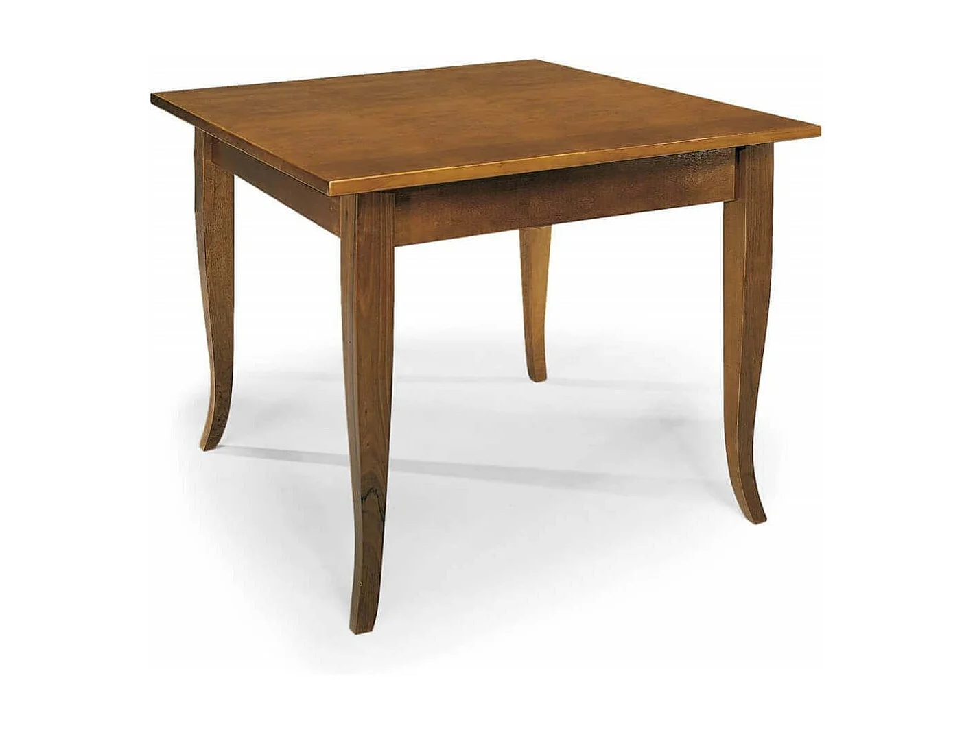 MilaniHome.it - Tavolo Da Pranzo Quadrato Fisso Noce Cm 80x80 Per Interno Sala Da Pranzo Arte Poveradi coloreTinta noce