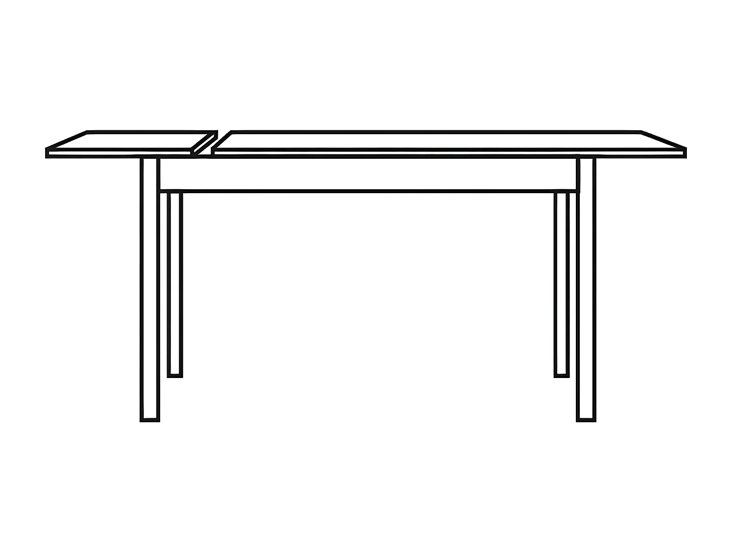 MilaniHome.it - Tavolo Da Pranzo Moderno Di Design Allungabile Frassinato 90x140/200di coloreBianco