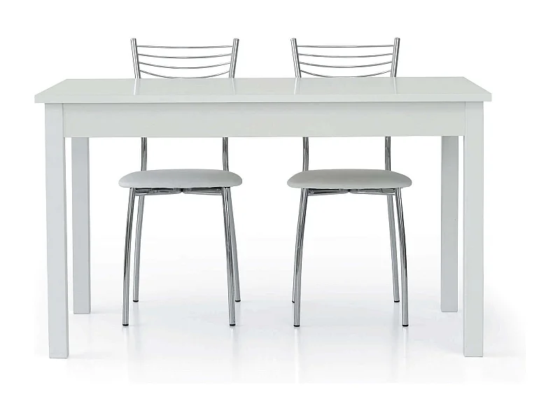 MilaniHome.it - Tavolo Da Pranzo Moderno Di Design Allungabile Frassinato 90x140/200di coloreBianco