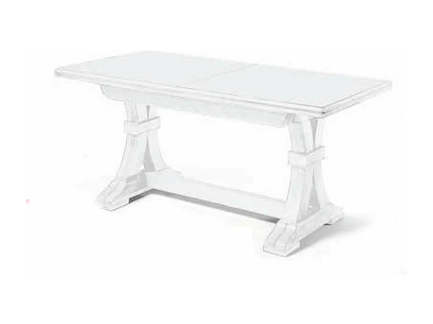 MilaniHome.it - Tavolo Da Pranzo Allungabile In Legno Massello 180/225/270/315/360x100di coloreBianco