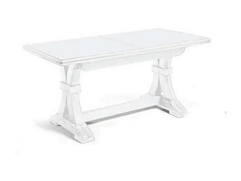 MilaniHome.it - Tavolo Da Pranzo Allungabile In Legno Massello 180/225/270/315/360x100di coloreBianco