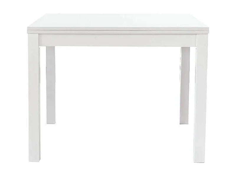 MilaniHome.it - Tavolo Da Pranzo Moderno Allungabile A Libro Frassinato 100x100/200di coloreBianco