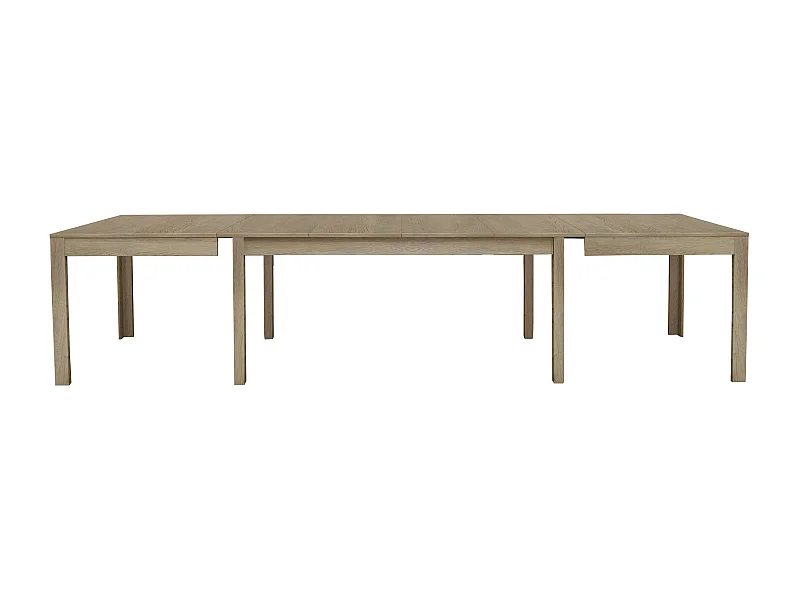 MilaniHome.it - Tavolo Da Pranzo Moderno In Legno Di Frassino Color Marrone Chiaro Allungabile , Cm 90x180/223/266/309/352x75 Hdi coloreMarrone