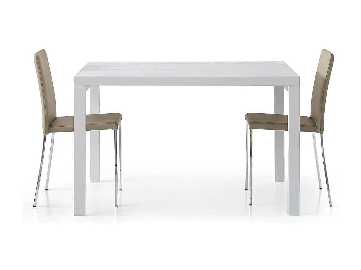 MilaniHome.it - Tavolo Da Pranzo Moderno Di Design Allungabile A Libro Frassinato 90x120/240di coloreBianco