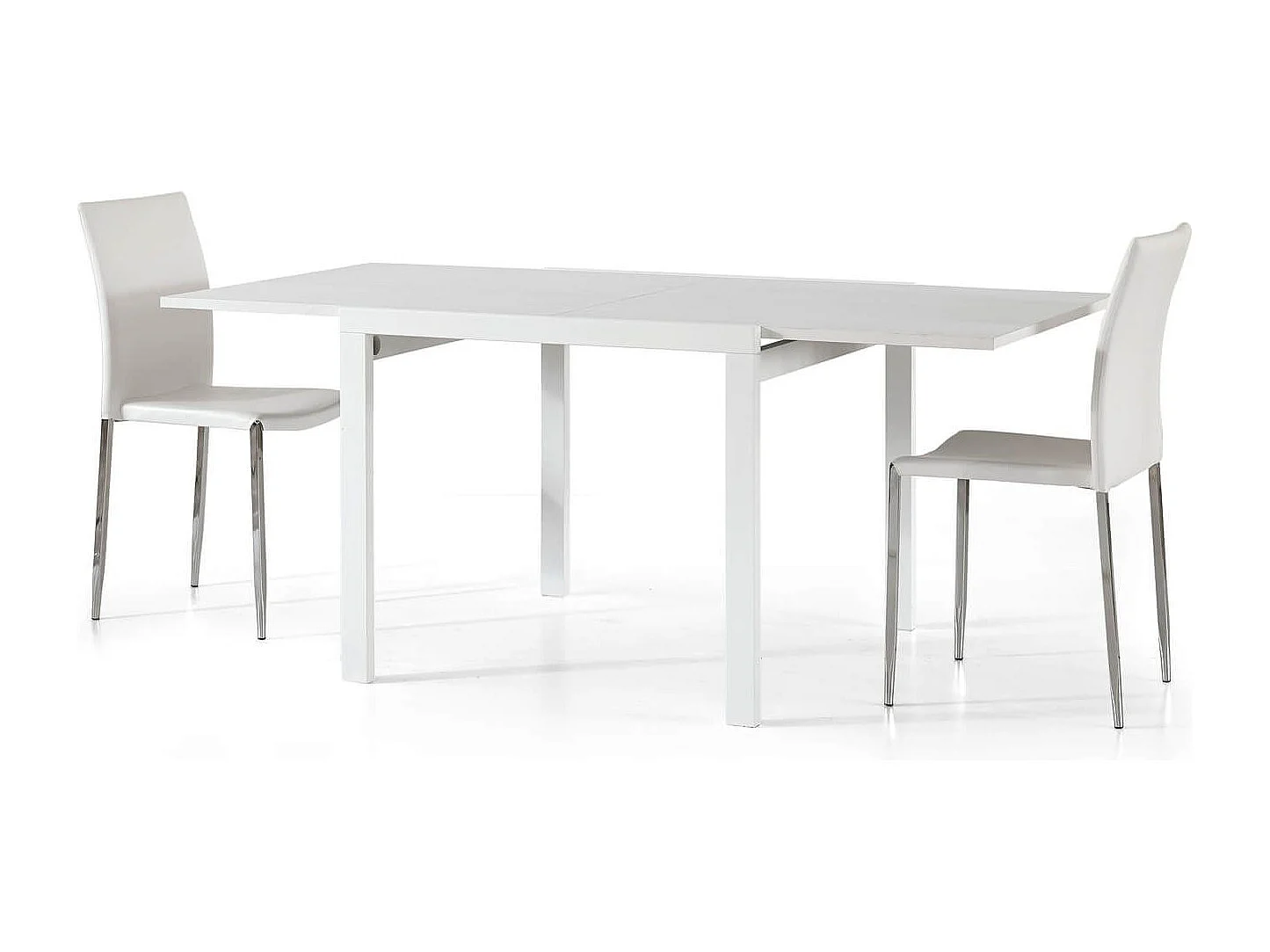 MilaniHome.it - Tavolo Da Pranzo Moderno Di Design Allungabile A Libro Frassinato 90x120/240di coloreBianco