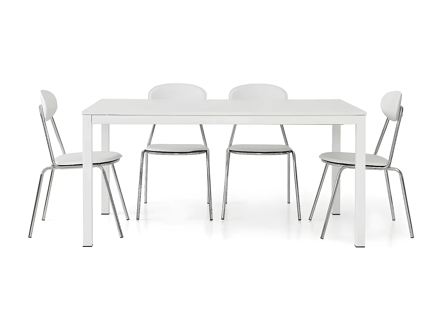 MilaniHome.it - Tavolo Da Pranzo Moderno Di Design Allungabile Frassinato 90x160/210/260di coloreBianco