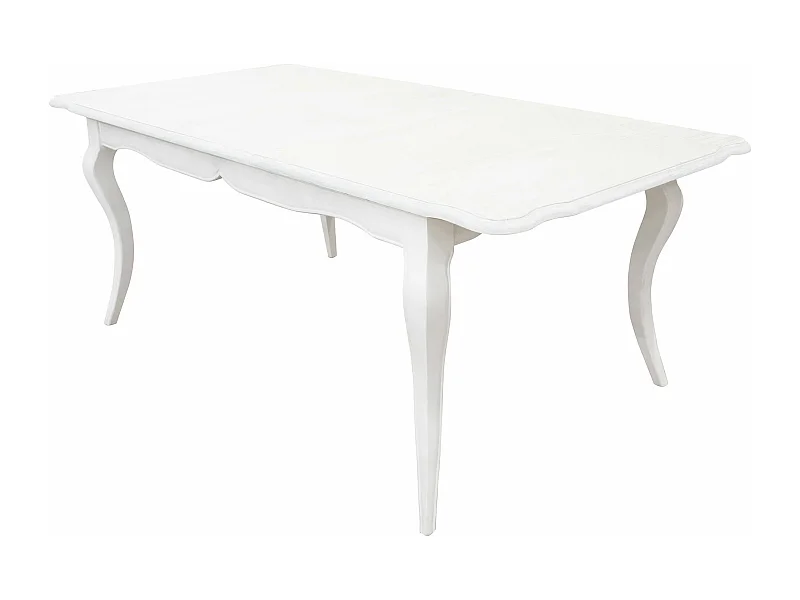 MilaniHome.it - tavolo in legno massiccio di design moderno industrial cm 160 x 100 x 75di coloreBianco