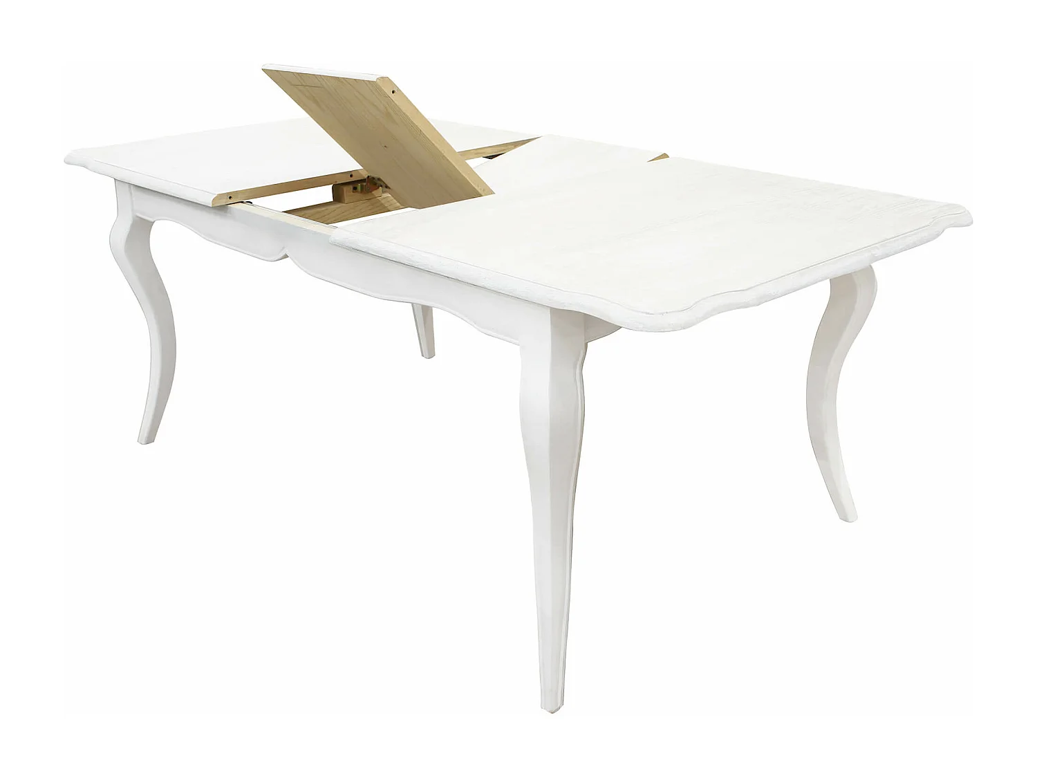 MilaniHome.it - tavolo in legno massiccio di design moderno industrial cm 160 x 100 x 75di coloreBianco