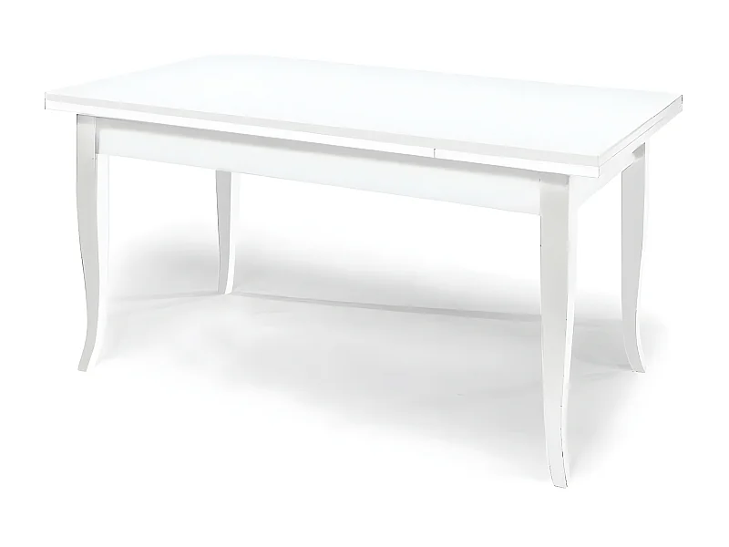 MilaniHome.it - Tavolo Da Pranzo Allungabile Bianco Cm 90x180/230/280 Per Interno Sala Da Pranzo Arte Poveradi coloreBianco