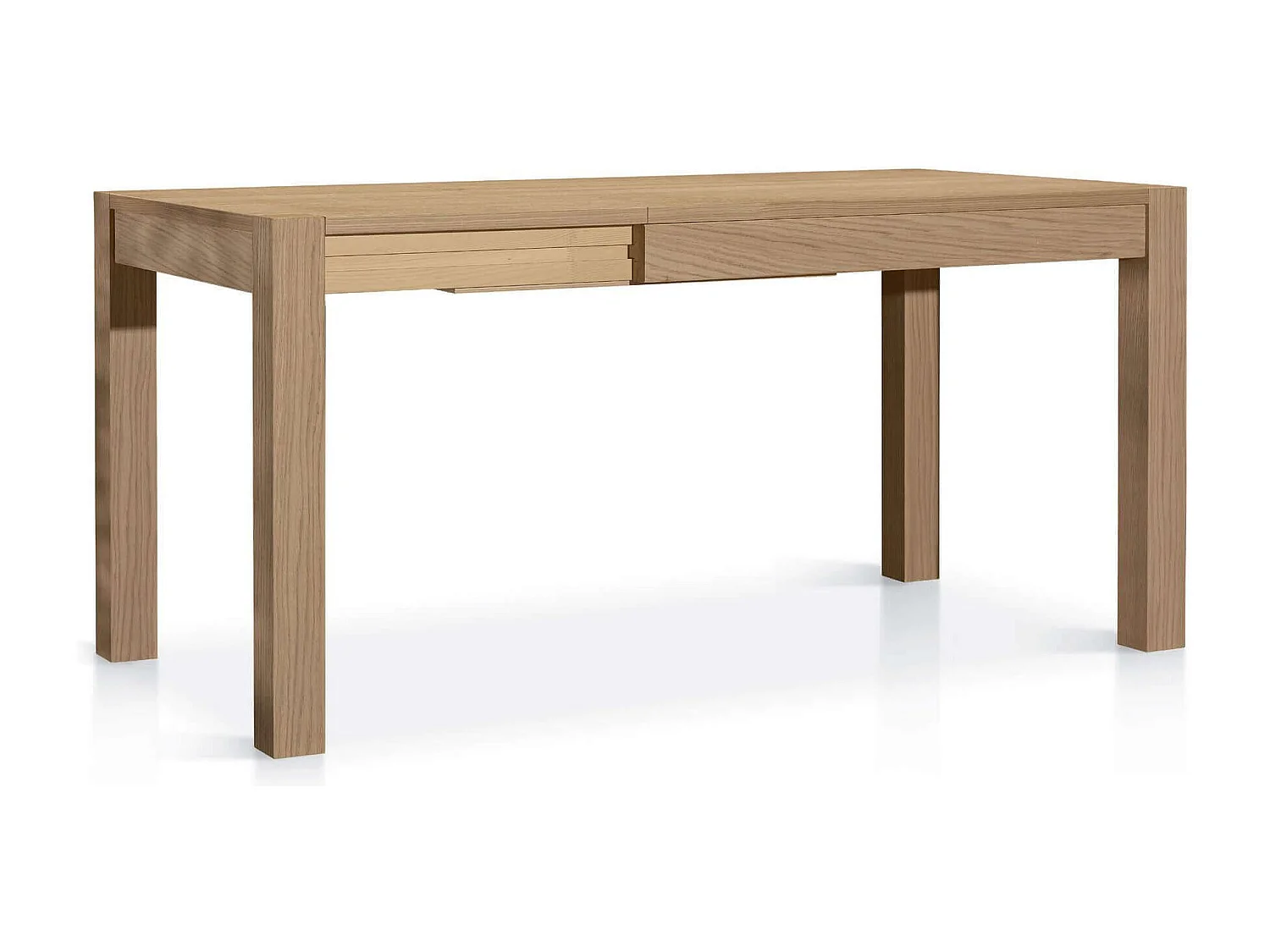 MilaniHome.it - Tavolo Da Pranzo Moderno Di Design Allungabile In Rovere Naturale 80x110/160di coloreMarrone