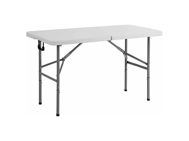 MilaniHome.it - Tavolo Catering Pieghevole Rettangolare In Metallo E Abs Bianco 120x60 Per Ristorante Matrimoniodi coloreBianco