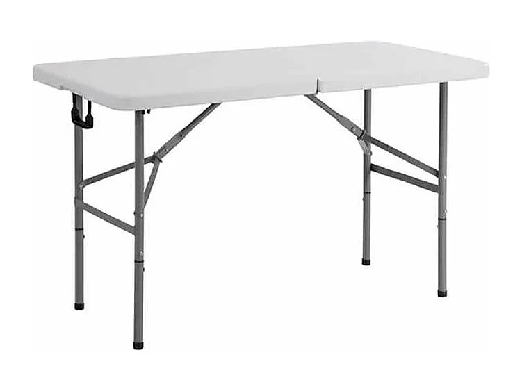 MilaniHome.it - Tavolo Catering Pieghevole Rettangolare In Metallo E Abs Bianco 120x60 Per Ristorante Matrimoniodi coloreBianco