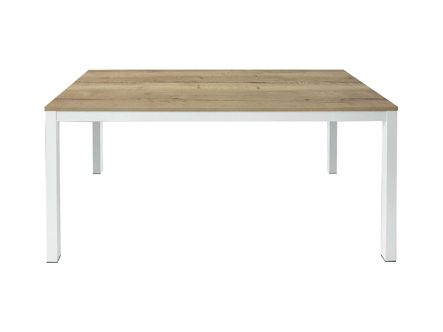 MilaniHome.it - Tavolo Da Pranzo Moderno Di Design Allungabile 90x160/210/260 Cm Rovere Nodato Struttura Bianca Piano Naturaledi coloreMarrone