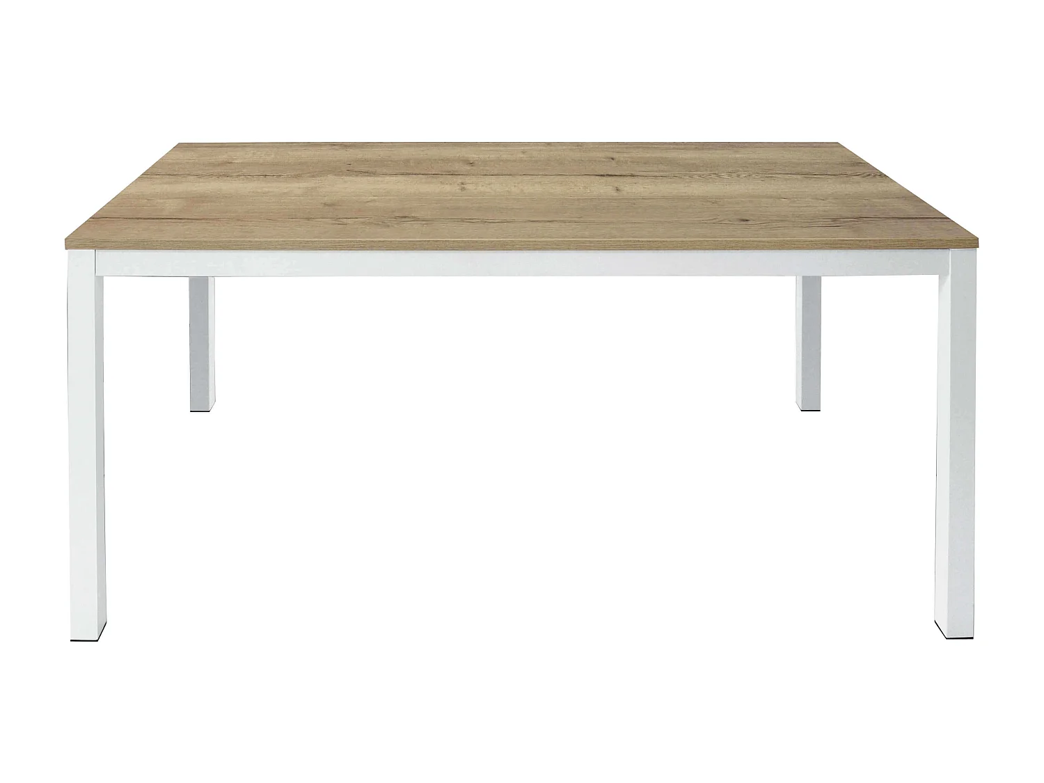 MilaniHome.it - Tavolo Da Pranzo Moderno Di Design Allungabile 90x160/210/260 Cm Rovere Nodato Struttura Bianca Piano Naturaledi coloreMarrone