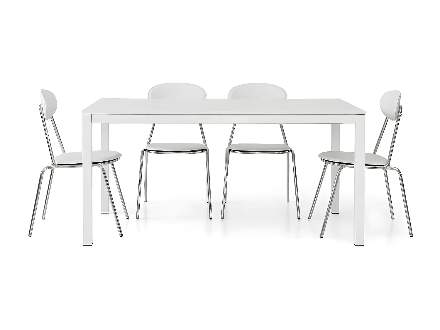 MilaniHome.it - Tavolo Da Pranzo Moderno Di Design Allungabile Frassinato 90x140/190di coloreBianco