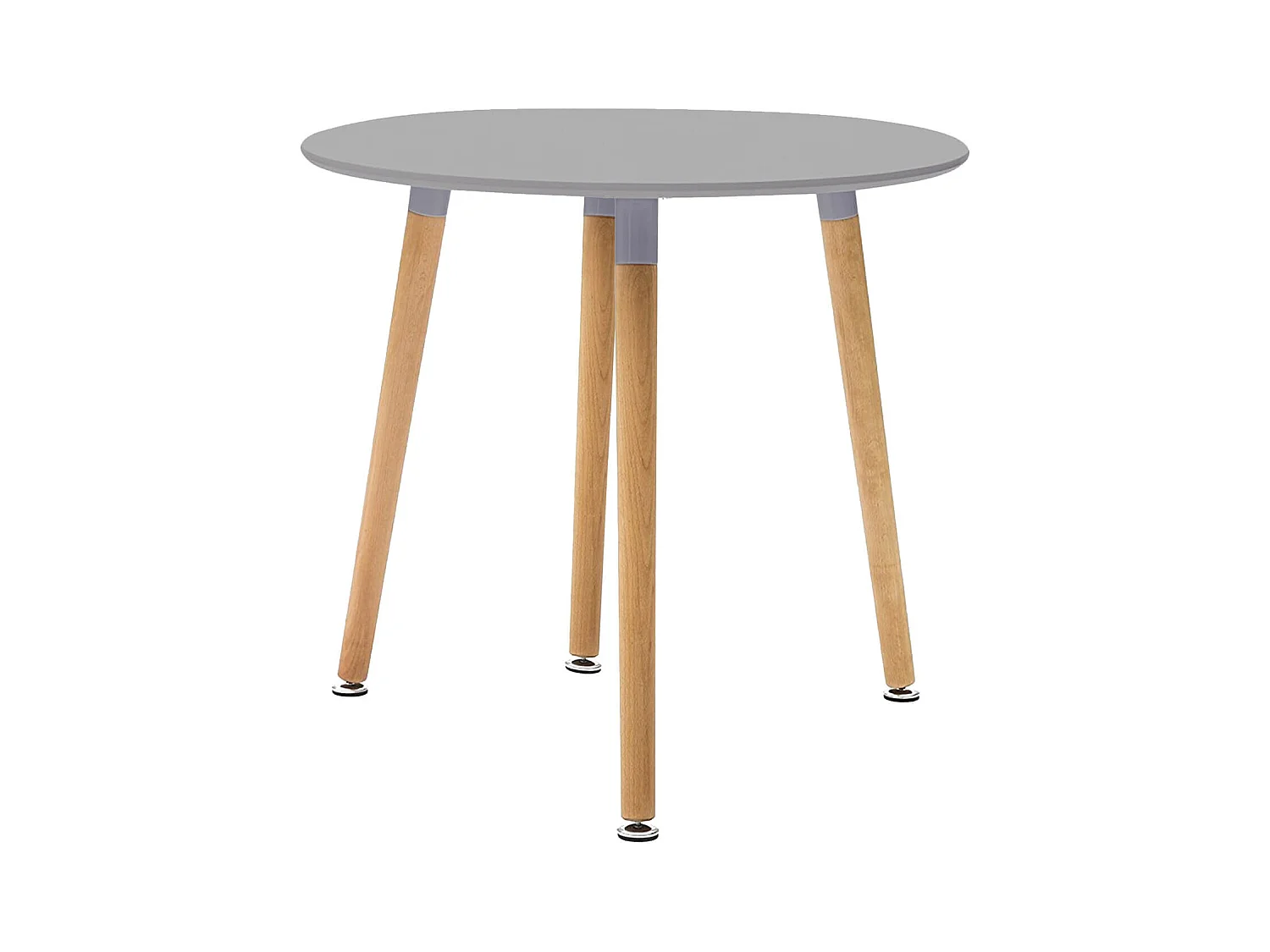 MilaniHome.it - Tavolo da interno di design scandinavo in plastica e legno diametro 80di coloreGrigio