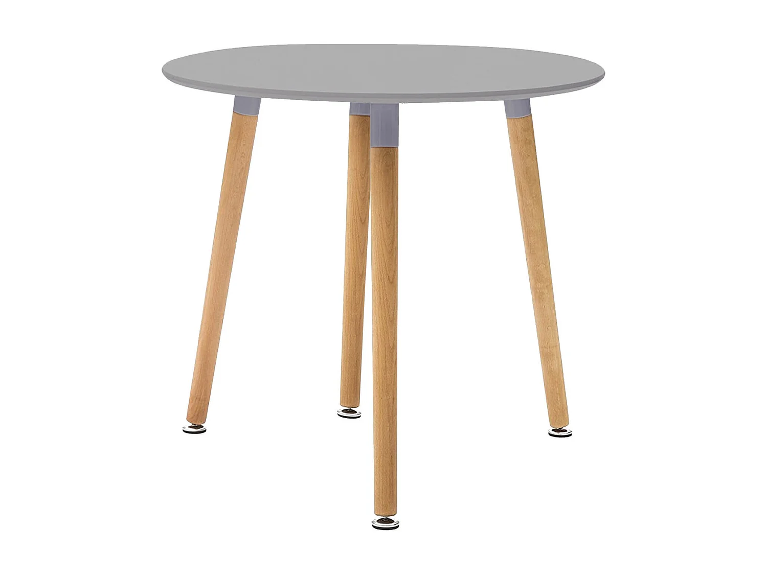 MilaniHome.it - Tavolo da interno di design scandinavo in plastica e legno diametro 80di coloreGrigio