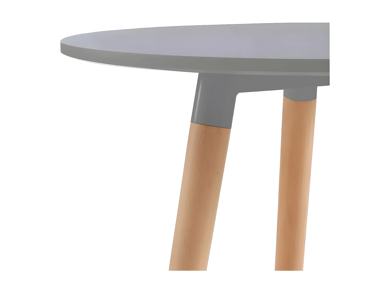 MilaniHome.it - Tavolo da interno di design scandinavo in plastica e legno diametro 80di coloreGrigio