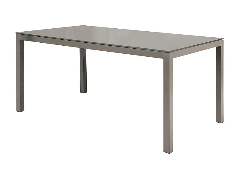 MilaniHome.it - Tavolo Da Pranzo Moderno Di Design Allungabile Cm 90x140/190 Tortora Con Piano In Vetro Per Arredo Casa Sala Da Pranzodi coloreTrasparente