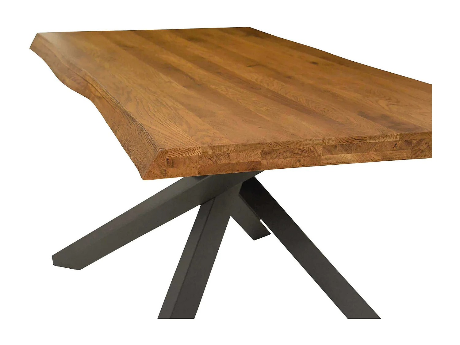 MilaniHome.it - Tavolo Da Pranzo Moderno Piano In Rovere Gambe Incrociate Piano In Legno Design Contemporaneo, Cm 90x160x75 Hdi coloreMarrone