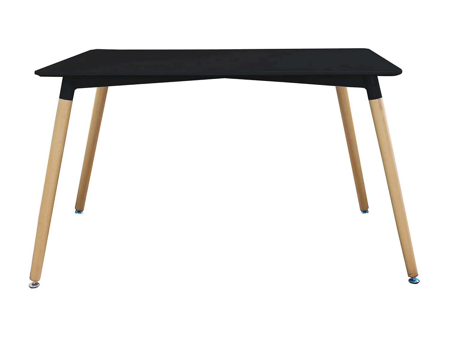 MilaniHome.it - Tavolo da interno di design scandinavo in plastica e legno 140x80di coloreNero