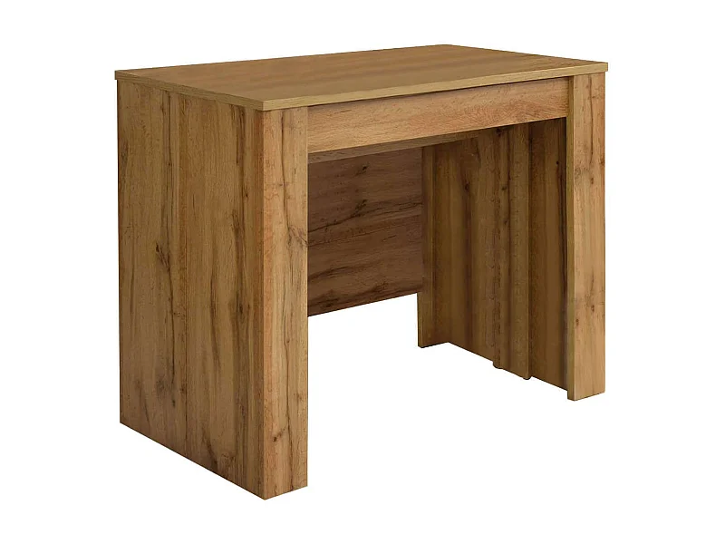 MilaniHome.it - Tavolo Consolle Da Pranzo Allungabile Colore Rovere Legno Con Nodi Moderno Di Design , Cm 90x50/95/140/185/230x75 Hdi coloreMarrone