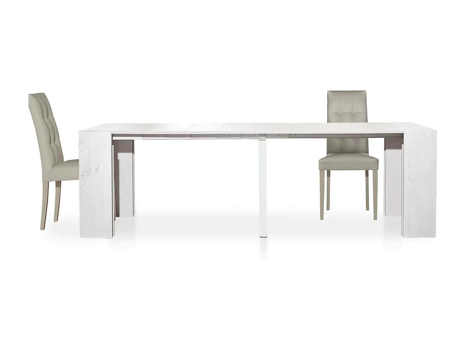 MilaniHome.it - Tavolo Da Pranzo Moderno Di Design Allungabile A Consolle Bianco Cm 90x45/95/145/195/245/295 Per Interno Sala Da Pranzodi coloreBianco