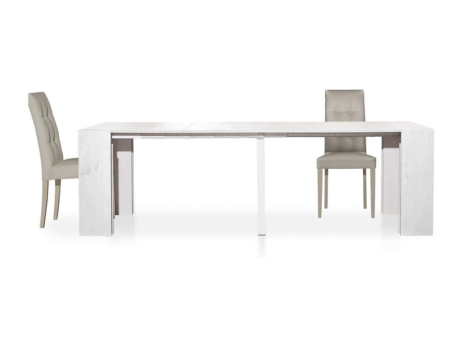 MilaniHome.it - Tavolo Da Pranzo Moderno Di Design Allungabile A Consolle Bianco Cm 90x45/95/145/195/245/295 Per Interno Sala Da Pranzodi coloreBianco
