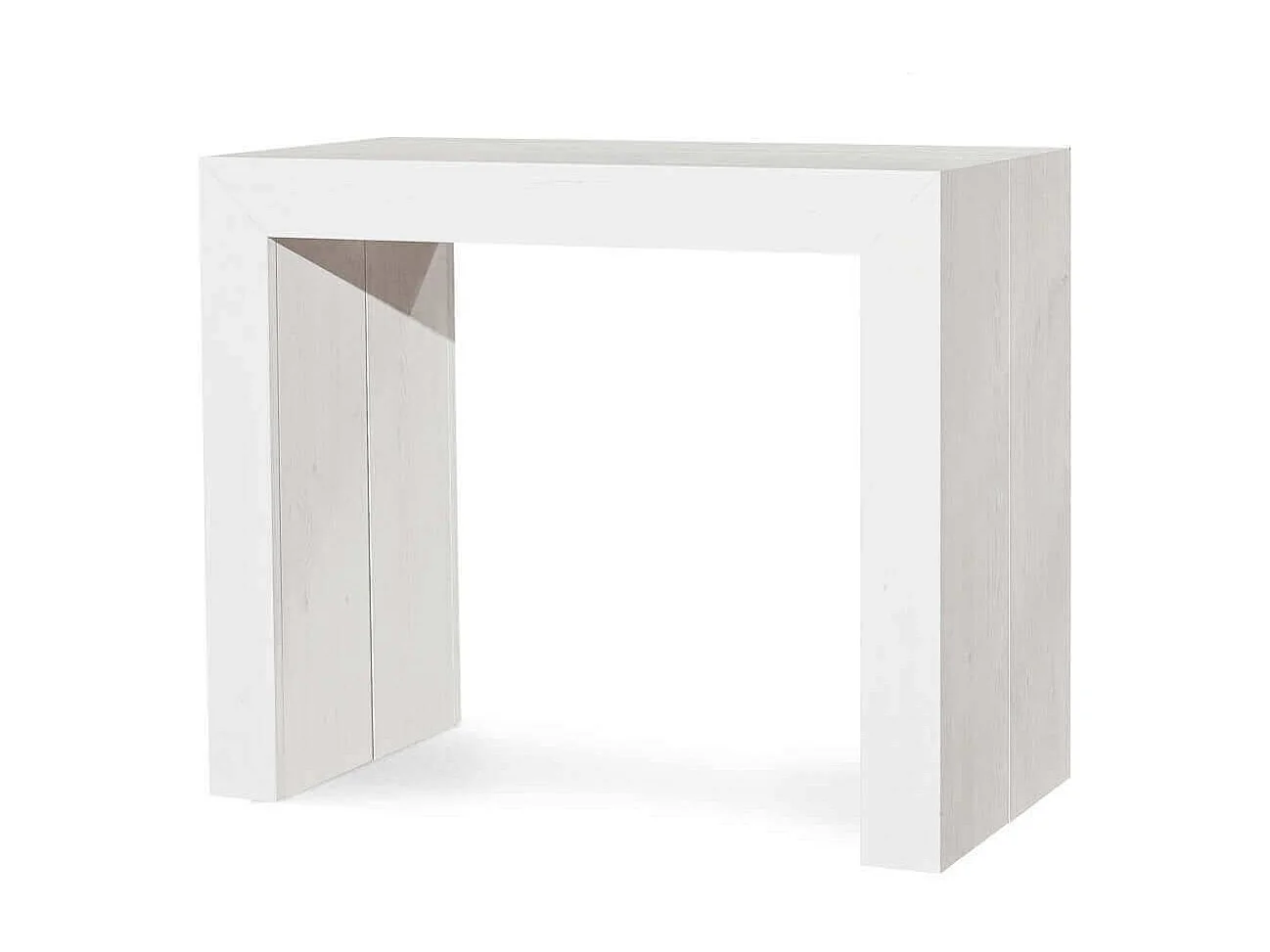 MilaniHome.it - Tavolo Da Pranzo Moderno Di Design Allungabile A Consolle Bianco Cm 90x45/95/145/195/245/295 Per Interno Sala Da Pranzodi coloreBianco